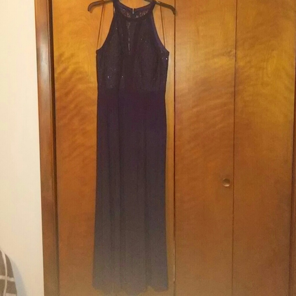 Dark Navy Evening Gown